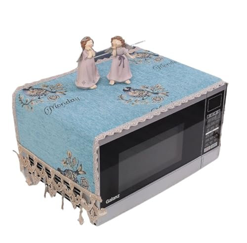 Protector de mesita de Noche, Cubiertas Decorativas for Horno microondas, Cubierta Protectora a Prueba de Polvo for Cocina, Multifuncional Universal Mantel de Mesita de Noche(Blue)