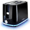 2 Slice Illuminating Toaster - Black - Variable Width Function - Cancel/Reheat/Defrost functions - High Lift Eject - Removable Crumb Tray