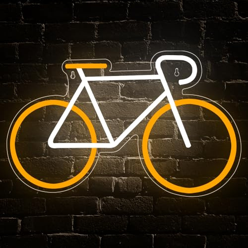 Fahrrad Schild Neon für Wand Deko,Bike Neon Sign für Business Home Bar Schlafzimmer Club Party Pub Shop Man Cave,Cycle Dimmbare LED Schilder Geschenk für Teenager Damen Männer USB Powered（16,7*10,3）