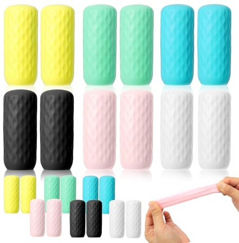 SPOKKI 24 Pack Elastic Sleeves Leak Proof Silicone Travel Bottles Covers, Travel Essentials for Men and Women, Reusable Travel Bottle Cap Fits Various Size, Food-Grade Silicone Material, 6 Colors