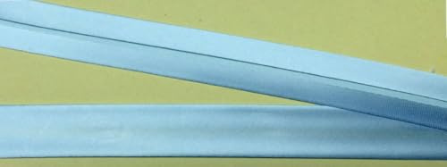 Generisch 3 m Satin Schrägband hell blau 20 mm vorgefalzt