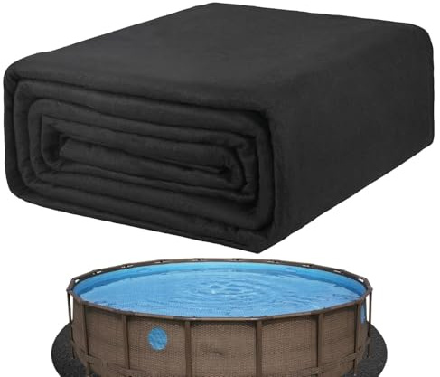 Tappetino Per Piscina, 8,2/9,84/12,14 Piedi Tessuto Protettivo Per Il Fondo Di Piscine Rotonde, Accessorio Portatile Per Spa E Piscine All'aperto, Per Proteggere,fuori Terra, Rotonde