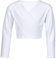 tanzmuster Ballett Wickeljacke Mädchen - Mandy - extra weicher Baumwollstoff - Ballettjacke zum Binden für Kinder - weiß 116/122