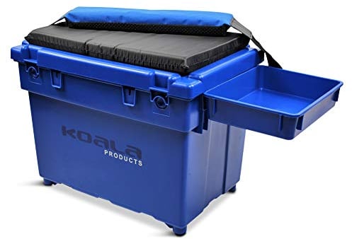 Koala PRODUCTS TEAM FISHING TACKLE SEAT BOX, CUSHION, SIDE TRAY & PADDED STRAP