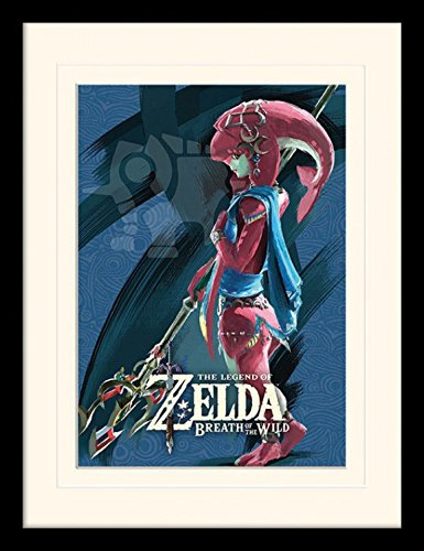 1art1 The Legend of Zelda Poster Breath of The Wild, Divine Beast Vah Ruta Gerahmtes Bild Mit Edlem Passepartout | Wand-Bilder | Im Bilderrahmen 40x30 cm