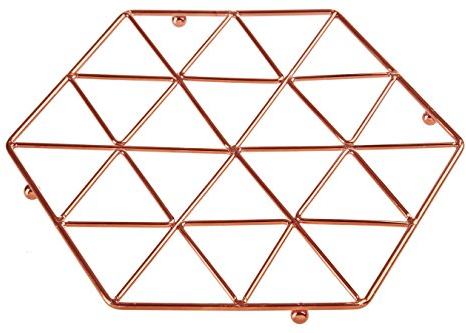 Premier Housewares 507558 Vertex Trivet, Copper , 22 x 22 x 2 cm