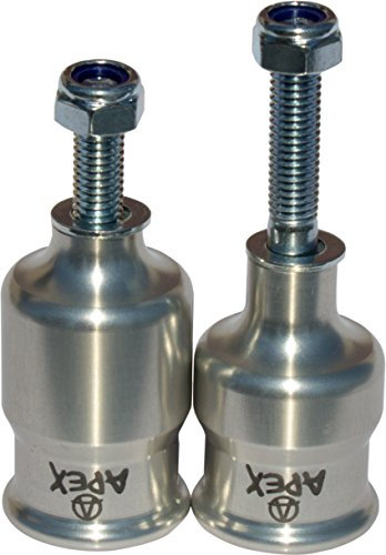 Apex Coopegs Stunt-Scooter Pegs + Fantic26 Sticker (Silber)