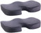 Lescars Sitzkissen Auto Rücken: 2er-Set Memory-Foam-Sitzkissen für bequemes Sitzen im Auto, Büro & Co. (ergonomisches Sitzkissen, Kissen fürs, Autositz Orthopädische Auflage)