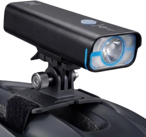 Bike Helmet Light, 8000 Lumens Bike Headlight Rechargeable, Front Bike Lights for Night Riding, 7 Modes, Wide Beam, IPX6 Waterproof Light with Upgrated Adjustable Mount Strap and Angle