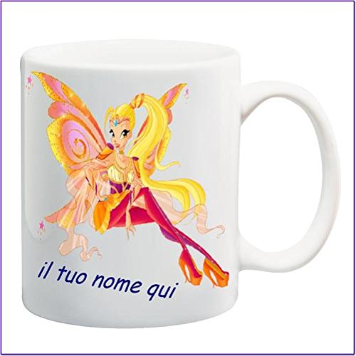 My Cust MUG TAZZA, FATA STELLA, PERSONALIZZATA CON NOME FRASE O FOTO - IDEA REGALO ADATTA A WINX