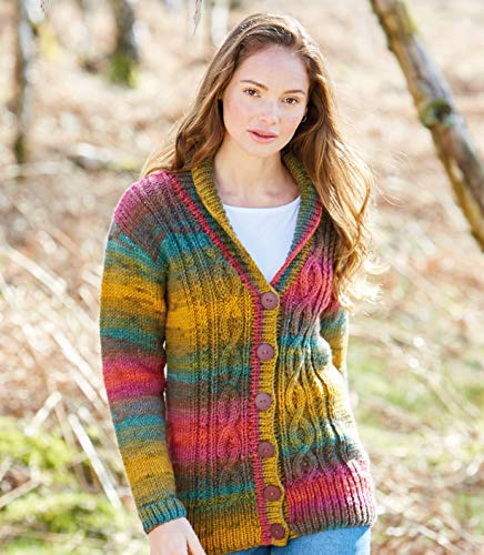 Hayfield Spirit Chunky Knitting Pattern - 10084 Shawl Collar Cardigan