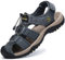FLARUT Sandalen Herren Outdoorsandalen Sommer Wanderschuhe Trekkingsandalen Leder Strand Wandersandale Laufschuhe Lässige Sneaker Sportsandalen(grau,46)