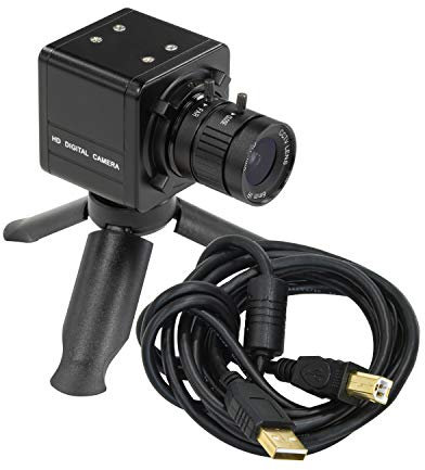 Arducam Für Raspberry Pi HQ-Kamera, 12 MP IMX477 HQ Webcam mit Audio, 6 mm CS-Mount-Objektiv, Metallgehäuse, Stativ und USB-Kabel