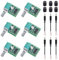 Youmile 6PCS PAM8403 3W+3W Digital Power Amplifier Board DC 5V Dual Channel Stereo Power Amplifier Module with Volume Control Potentionmeter with 6PCS Knob Cap, 3PCS 3.5mm Audio Jack Cable