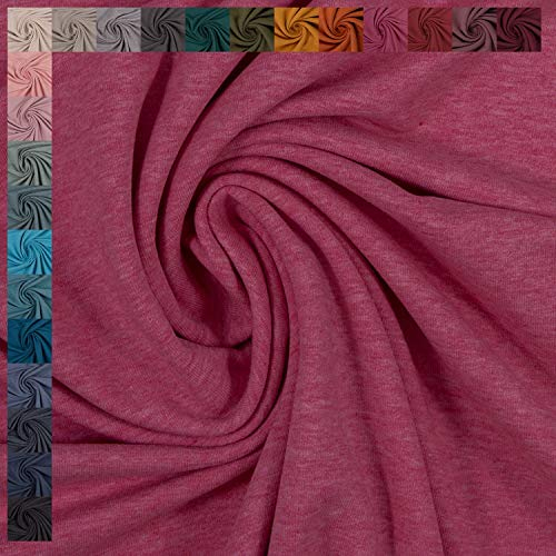 Sweatstoff Eike melange von Swafing, angeraut, meliert, erika (50cm x 155cm)