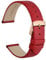WOCCI 18mm Bracelet de Montre élégant pour Femme avec Boucle en Or Rose (Rouge)