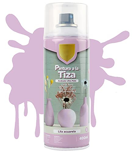 H HANSEL HOME Pintura Spray a la Tiza Color Pastel Acabado Ultra Mate - Lila Acuarela 400ml