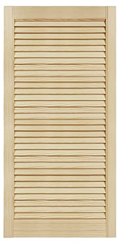 Lamellentüren Holz 1er Pack 494x993 mm | Holztür aus massiver Kiefer mit fühlbarer Struktur | Möbelfronten für kreative Renovierung | Lamellentür für Schrank oder Garderobe | Natur