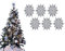 Simply Products Pack of 6-10cm Glitter Hanging Decoration, Snowflakes Christmas Tree Decorations (Silver)