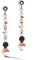 Boucles d'oreilles Coeur de Lion Amulette small cristaux