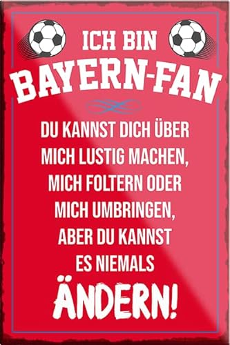 schilderkreis24 – Fußball Magnet “Bayern Fan“ Deko Kühlschrankmagnet Artikel Sport Verein Geschenkidee Club Weihnachten Fußball Fan Liebhaber Begeisterte 9x6 cm