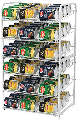 Dosenregal Organizer,2er SetStapelbares Dosenregal,6 EbenenDosenregal Organizer für Küchenschränke Aufbewahrung oder Arbeitsplatten, Dosenregal Organizer für Speisekammer, Aufbewahrung für 72 Dosen