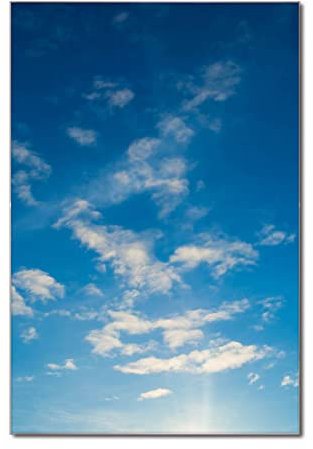 banjado Glas Magnettafel 40x60cm / Magnetwand Glas/Magnetpinnwand als Memoboard Glas/Pinnwand Magnettafel Küche, Büro, Kinderzimmer inkl. 4 Magnete & Montageset - Wolken 11