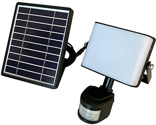Gardenwize Solar Powered Motion Sensor Flood Light – IP44 Waterproof Outdoor Security Light with Infrared Detection, Automatic Bright LED, Energy Efficient, No Running Costs