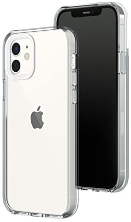 RhinoShield Clear Compatible avec [iPhone 12/12 Pro] | Résiste au jaunissement, Haute Transparence, Coque de Protection Personnalisable Clear - Contour objectifs Photo Blanc