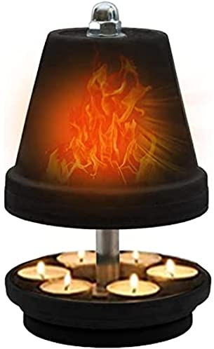 SOOZEE Eleganter Blumentopf-Kerzenwärmer Terrakotta-Kerzenwärmer for den Innenbereich, Teelicht, Kerzenraumheizung, doppelwandiges Teelicht, Ofenkerze, Garten, Terrasse, Terrasse