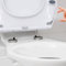 Marco Paul 18 Standard Traditional White Quick Relase Toilet Seat Universal Adjustable to Fit Most Toilets Oval Seat with Hinges & Parts Bathroom En-Suite Indoor Soft Close Toilet seat