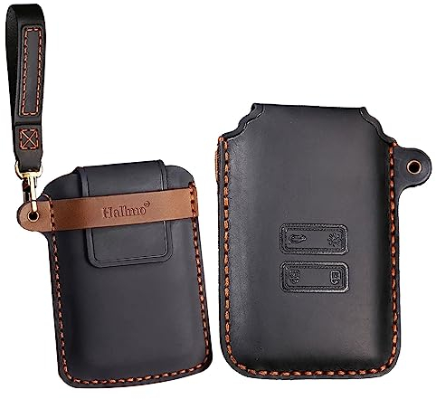 KUNIO Étui de clé de Voiture en Cuir Noir pour Renault Captur 2 Kadjar Dacia Jogger Sandero Stepway Duster 2 Espace Grand Scenic IV Kangoo Talisman