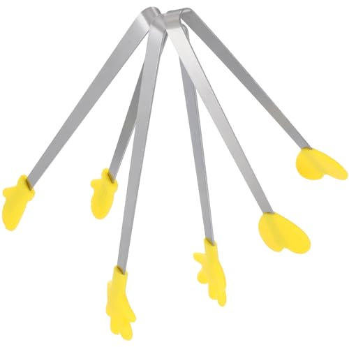 MUCKLILY 3stücke Teiliges Lebensmittelzangen Edelstahl Rutschfeste Zangen Für Eiswürfel Zuckerwürfel Und Mehr Praktisches Küchengerät Für Salate Und Getränke