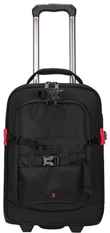 ZGYDNM Trolley case Camera Bag Waterproof Professional DSLR Camera Carry-on case Video Photos Digital Camera Trolley case Pulley (Color : Large)