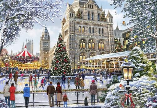 Puzzle 1000 Teile - Skating Outside Natural History Museum