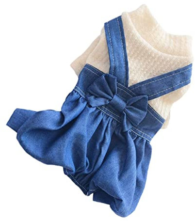 FRCOLOR 1 Pc vestiti da barboncino salopette di jeans vestiti per pitbull congiunto abbigliamento vestiti per cani giubbotti per cani in denim piccolo cane Tuta da lavoro vestiti del cane