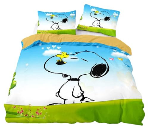 SENTUBILA Bettwäsche-Set Fnopy,Kopfkissenbezug 80 X 80 cm,Bettbezug 135 X 200 cm,Anime Cartoon Bettbezug Kinder,Kinder Und Teenager (C,155x220cm+80x80cmx1)
