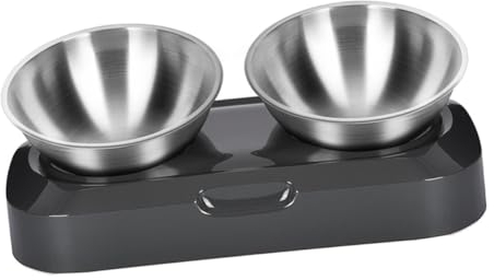 SUPVOX 1pieza Tazón para Mascotas De Inoxidable Comedero Inclinado para Gatos Plato De Comida y Agua Accesorio De Alimentación para Mascotas