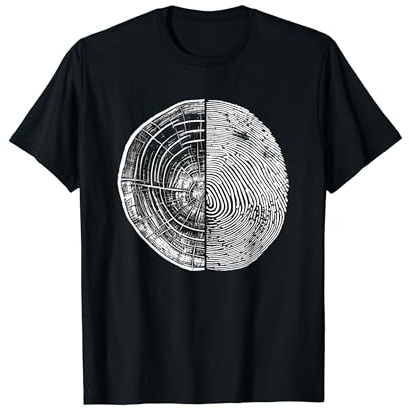 Fingerabdruck und Baumring T-Shirt