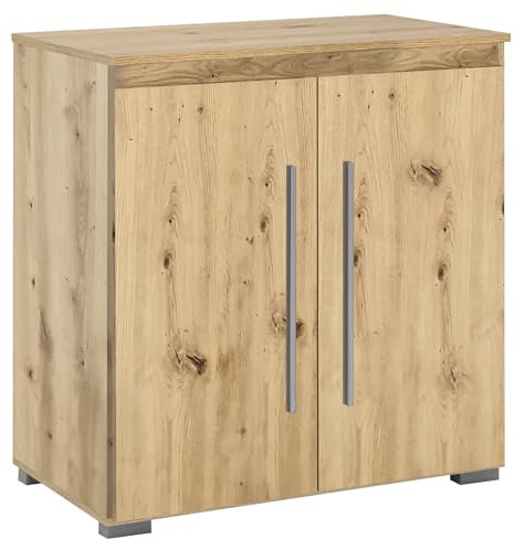 Arthur Berndt Kommode mit 2 Türen 3 Fächern Sideboard Schrank Artisan Oak Holz Optik