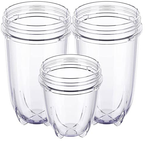 Tazza da 16 once e tazza corta da 12 once tazza trasparente di ricambio per miscelatore serie MB1001 da 250 W MB1001 tazze per frullatore estrattore