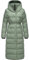 Ragwear Damen Wintermantel Warmer Steppmantel lang mit Kapuze Niara Long YOUMODO Dusty Green Gr. L