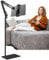 iPad Tablet Floor Stand, Overhead Phone Mount - Adjustable Angle Height Stretchable Arm Swivel Kindle Holder, Compatible with iPad Mini Air Pro Kindle Switch Cell Phones 4.7''-13'' Screen Devices
