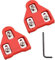 JT 2 Stück Fahrrad Pedalplatten Cleats Bike Pedal Cleats Bike Fahrrad Schuhplatten für Indoor Cycling und Road Bicycle Robust Aussehende Stollen für Klickloses Spinnen Fahrradpedale - Rot