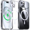 Flyzoo Clear Magnetic Case for iPhone 15 Plus (6.7'') Compatible with MagSafe & Camera Protector, [Non-Yellowing] [Shockproof & Antiscratch Protection] Hard Transparent Cover with Silicone, Clear