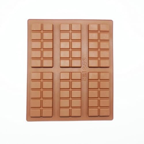 Selecto Bake Silicone Moulds Chocolate Bar Sweet 6 Cell 10 Section Mould Candy Jelly Rectangle Baking Silicon Bakeware Mold Shape Soap Wax Flexible Baking, Bown