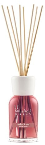 MILLEFIORI MILANO DIFFUSORE A BASTONCINO 250ml AMBRA & ROSA