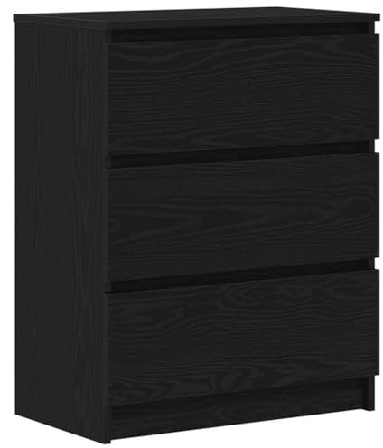 vidaXL Sideboard Schwarz Eichen-Optik 60x35x76 cm Holzwerkstoff