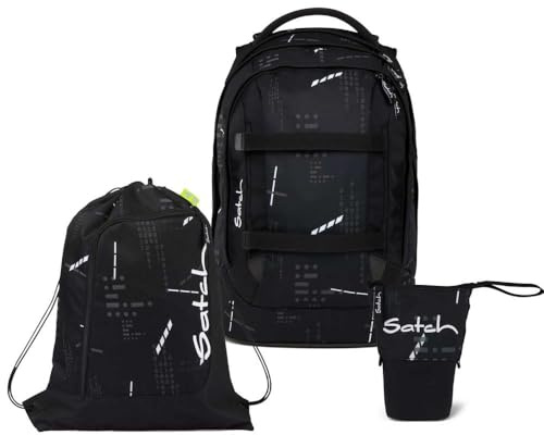 Satch Pack Pencil Slider Light Edition Schulrucksack Set 3tlg. inkl. Sportbeutel (Ninja Matrix)