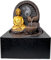 HOSTENATURA Fuente de Buda con LED 18x18x23cm - Fuente de Interior de Resina